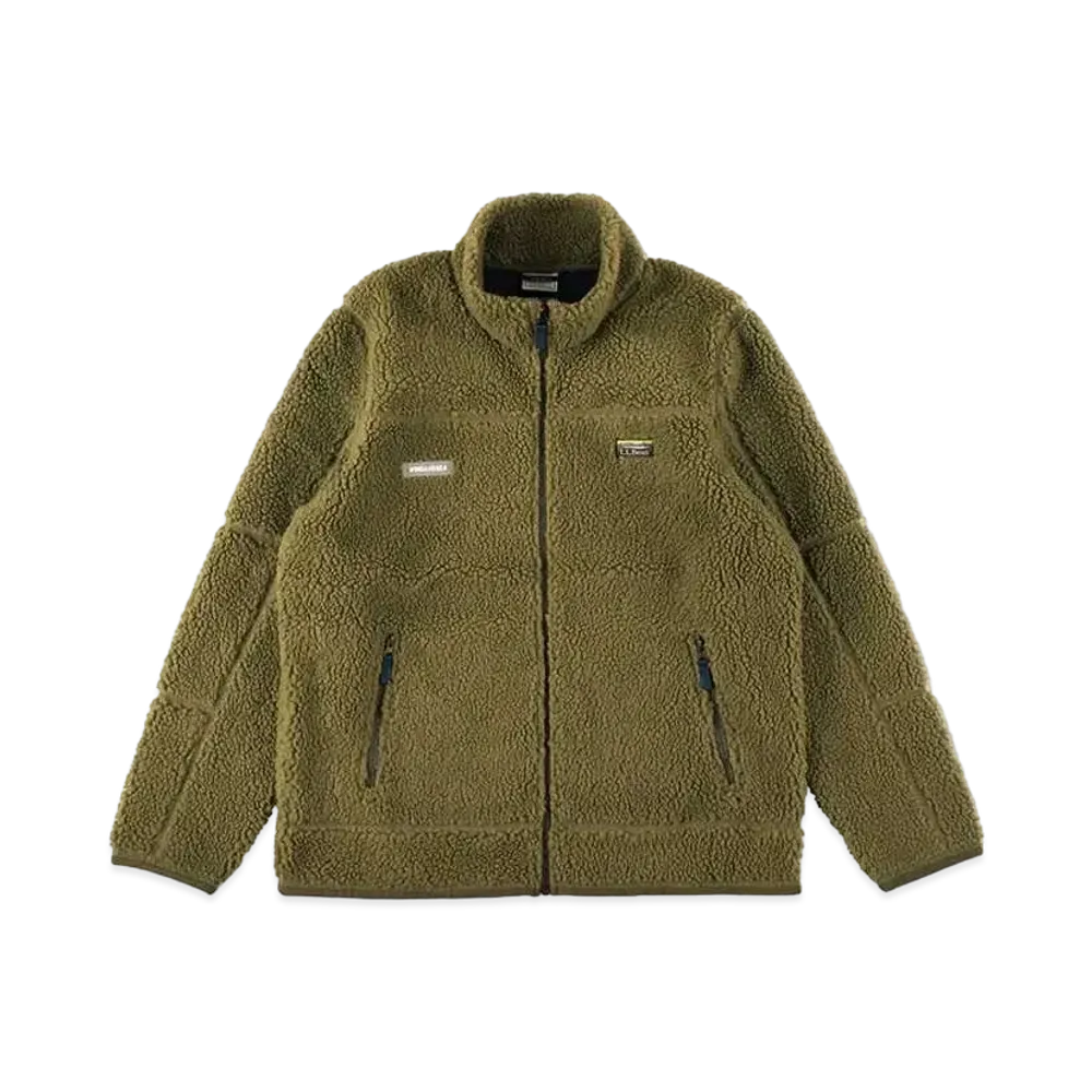 WIND AND SEA x L.L.BEAN Mountain Pile Fleece Jacket "Fatigue Green"