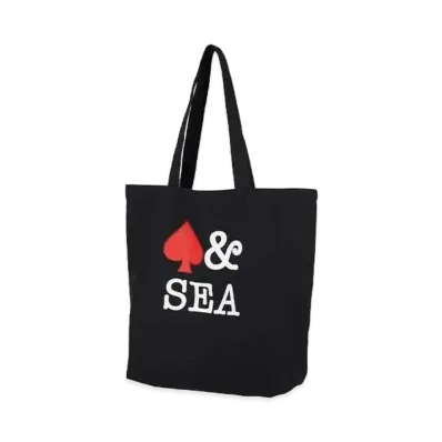 WIND AND SEA Logo Print Tote(HTSP) "Navy"