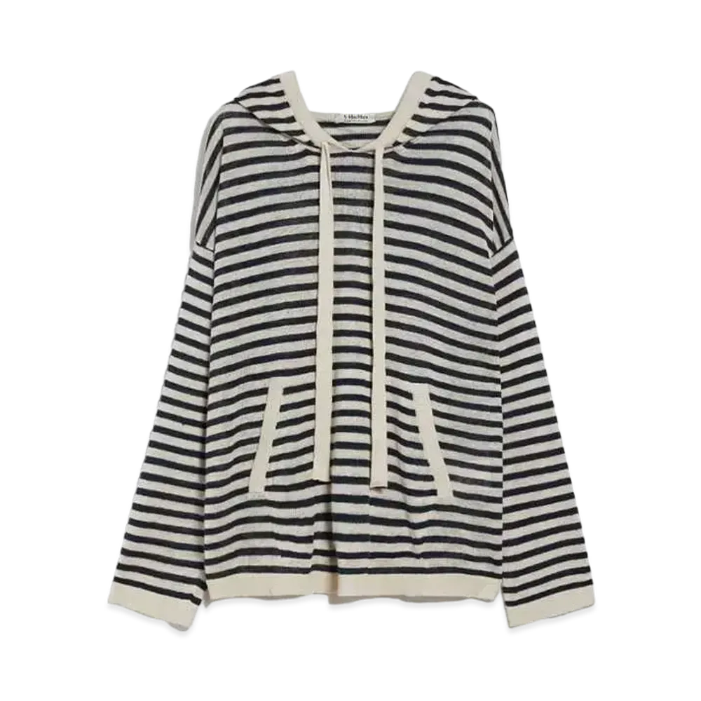 Max Mara Limosa Linen Hoodie Knit "Ivory"