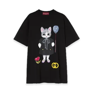GUCCI x Higuchi Yuko Cotton Jersey T-shirt Japan Exclusive "Black"