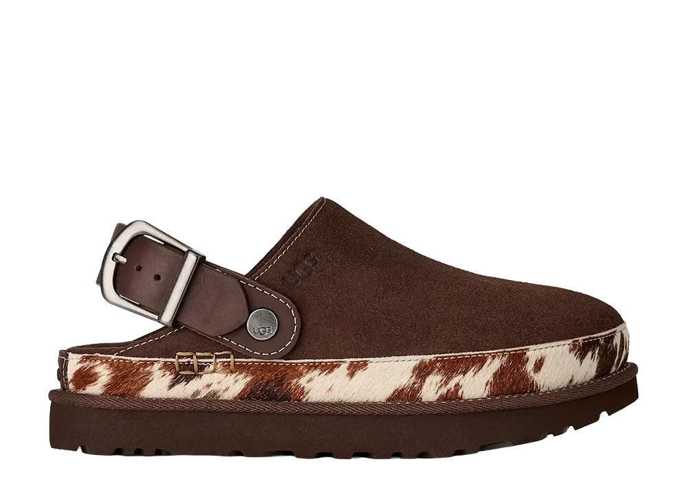 UGG Women's Goldenstar Western Clog Animal Print "Burnt Cedar"
