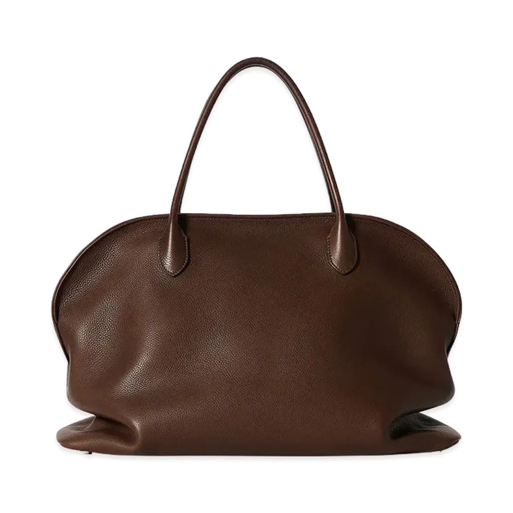 The Row Women's Agnes 15 Leather Bag "Deep Brown"