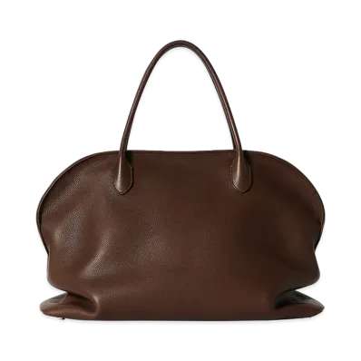 The Row Women's Agnes 15 Leather Bag "Deep Brown"