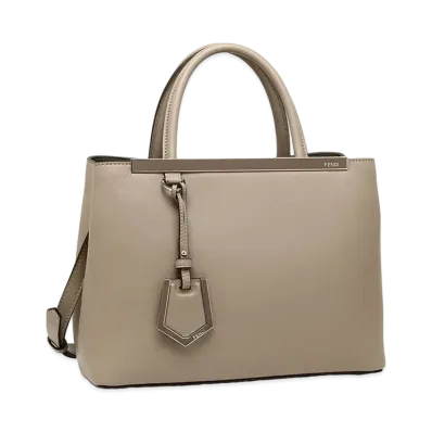 FENDI 2Jours Leather 2WAY Bag "Brown"