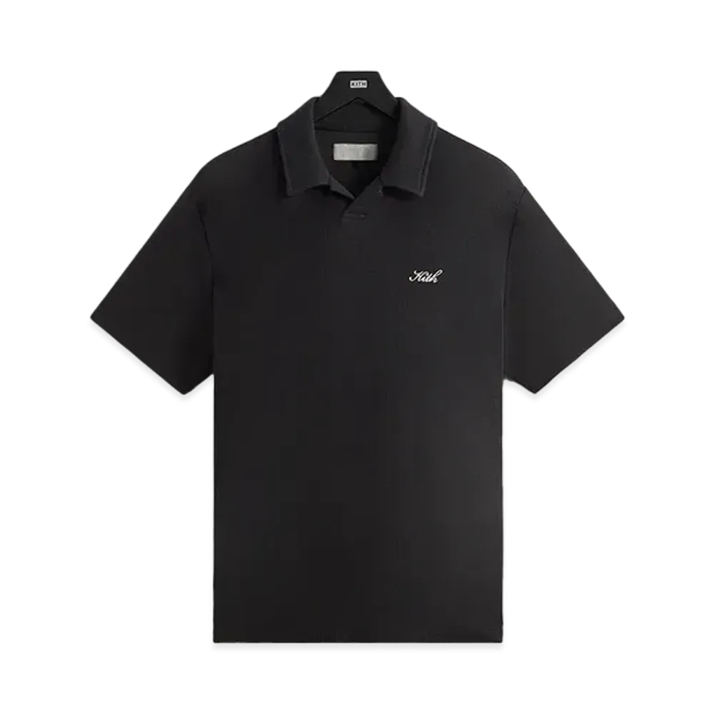 Kith Micro Waffle Drew Polo "Black"