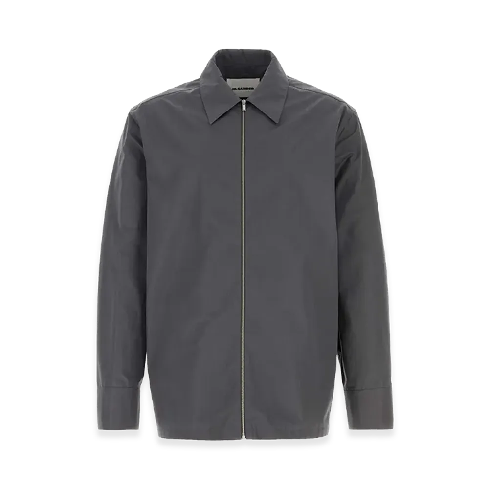 Jil Sander Dark Grey Poplin Shirt "Grey"