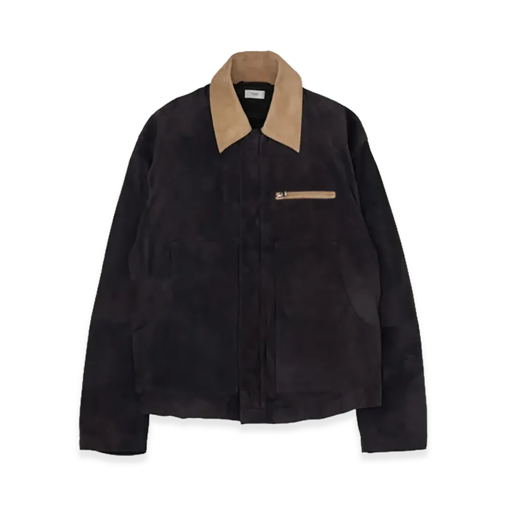 YOKE Goat Suede Work Jacket "Carbon"