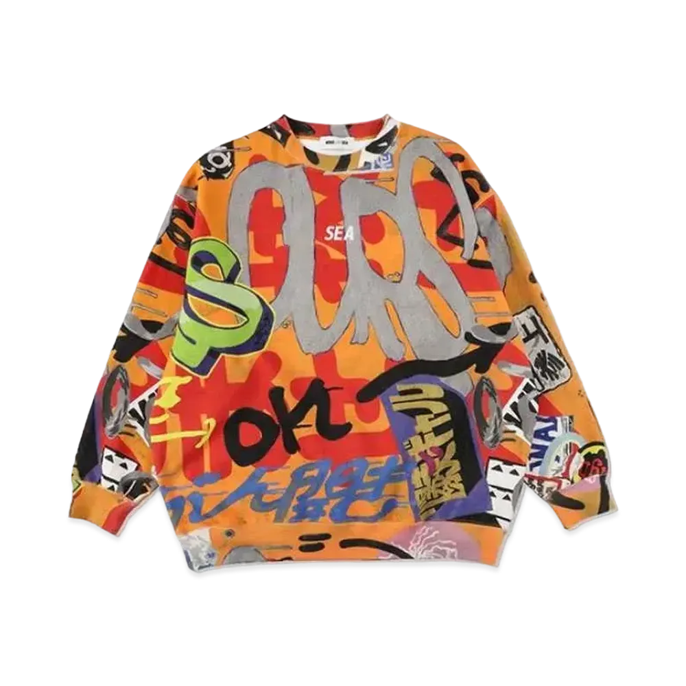 WIND AND SEA x LEE KAN KYO Crew Neck "Orange"