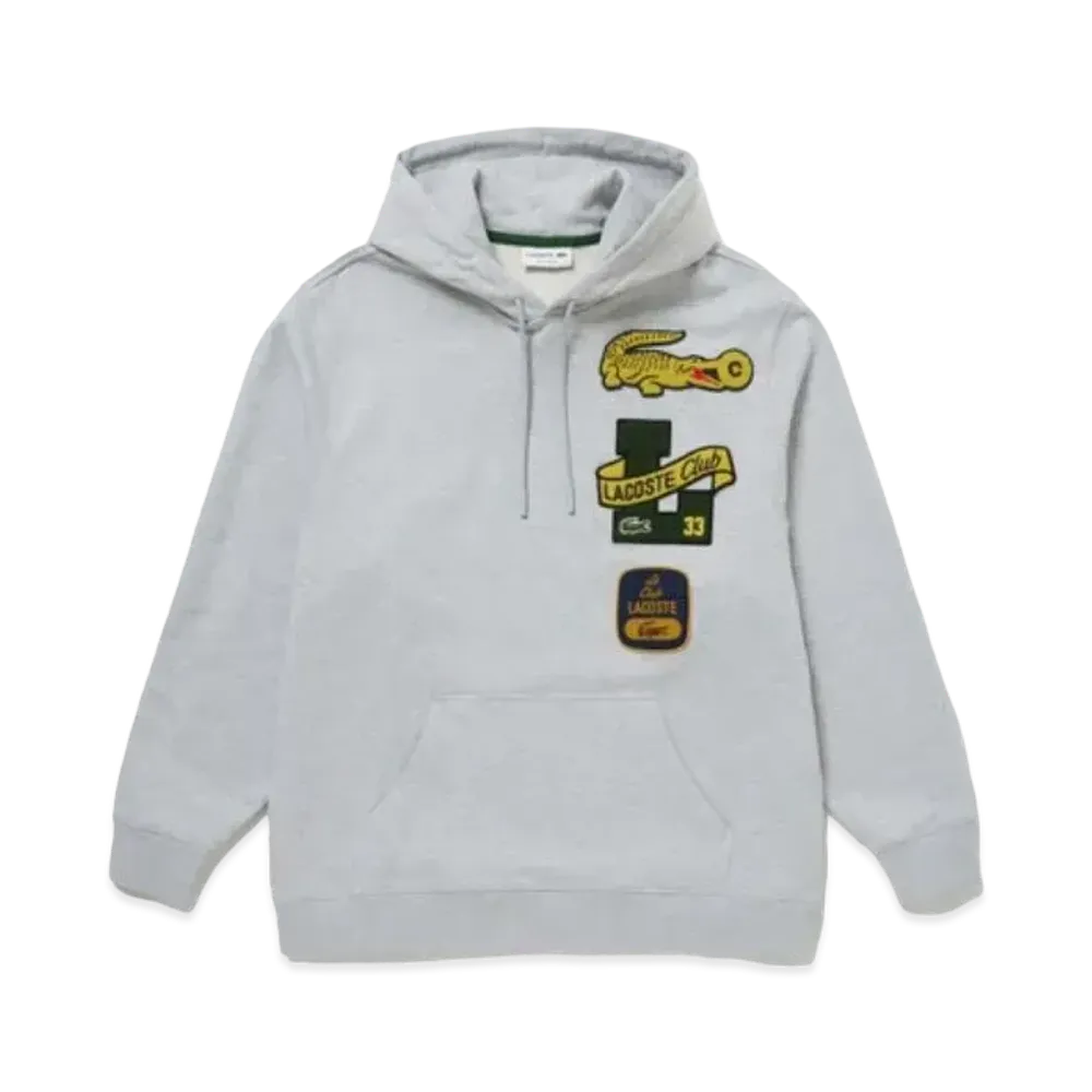 LACOSTE Heritage Patch Sweat Hoodie "Grey"