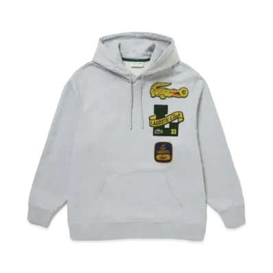 LACOSTE Heritage Patch Sweat Hoodie "Grey"