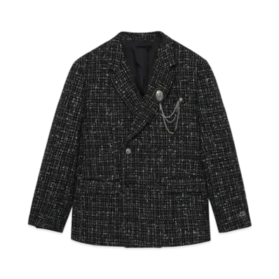 A BATHING APE Bape Black Double Breasted Tailored Jacket "Black"