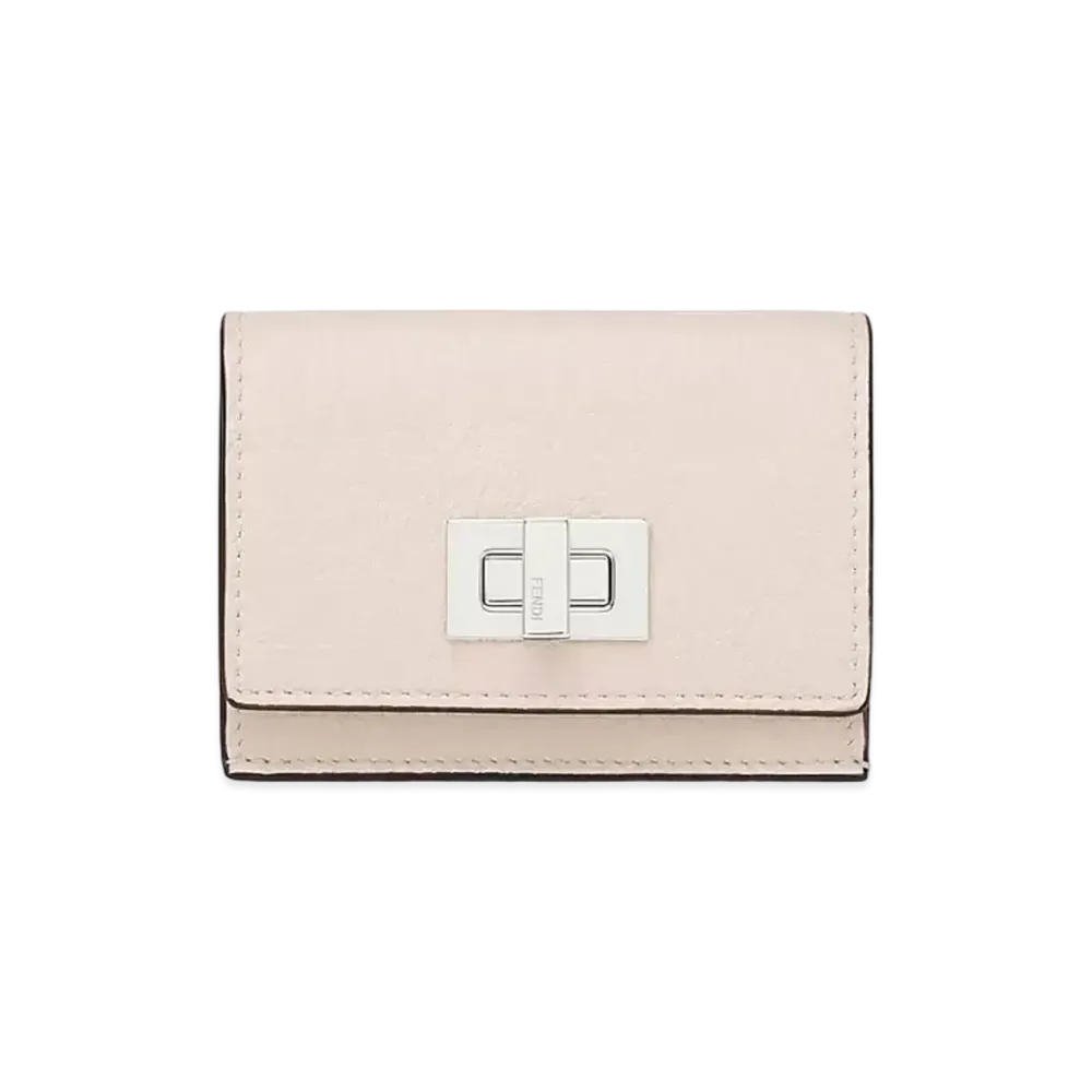 FENDI Micro Three-Fold Wallet Leather "White"
