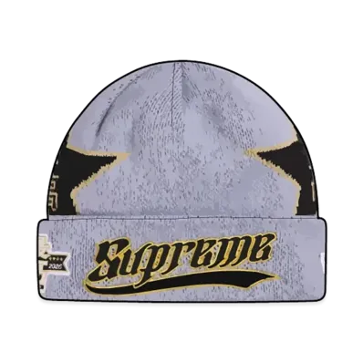 Supreme New Era Stars Beanie "Lavender"