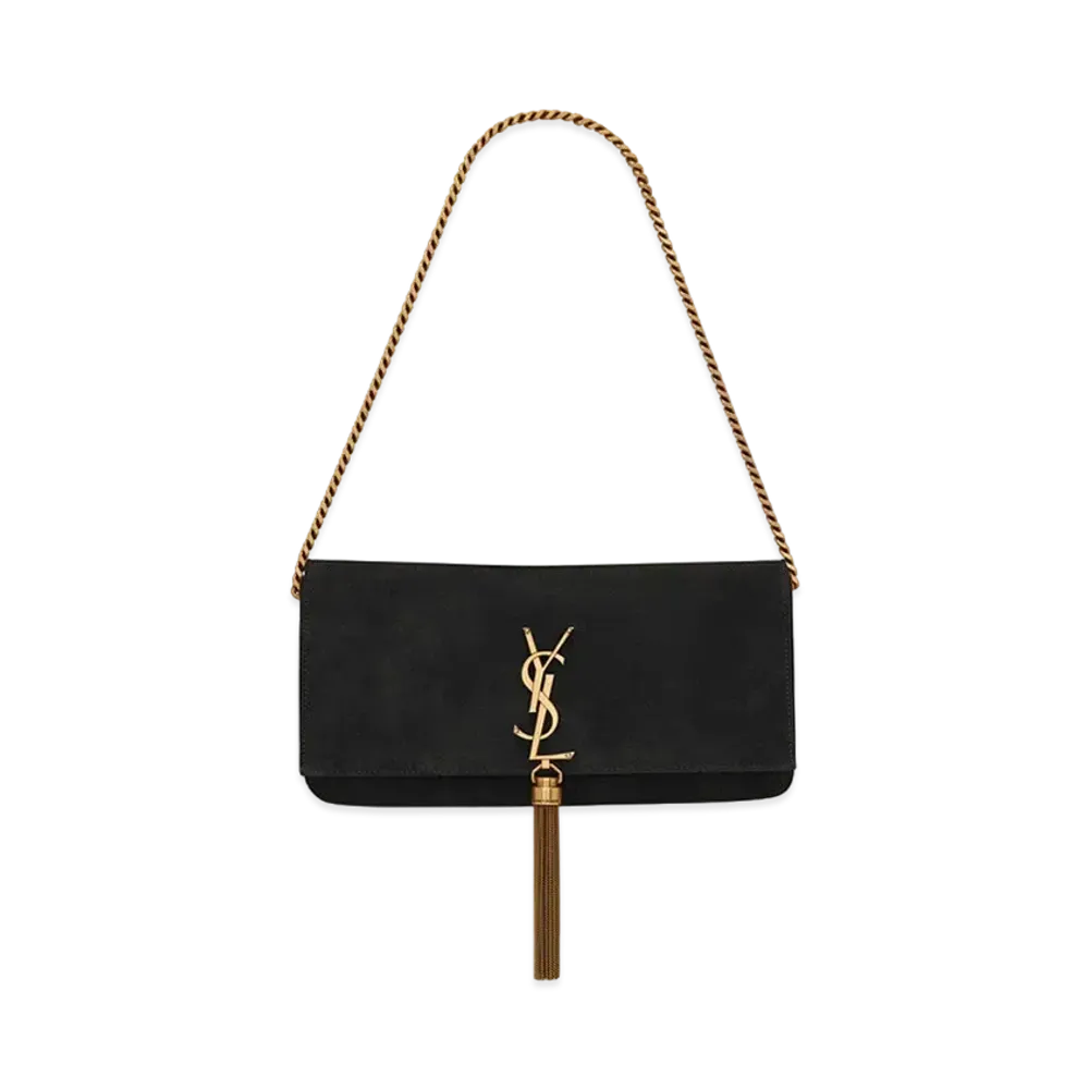 Saint Laurent Kate 99 With Tassel In Suede "Black"