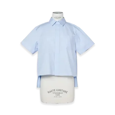 sacai Cotton Poplin Shirt "Light Blue Stripe"