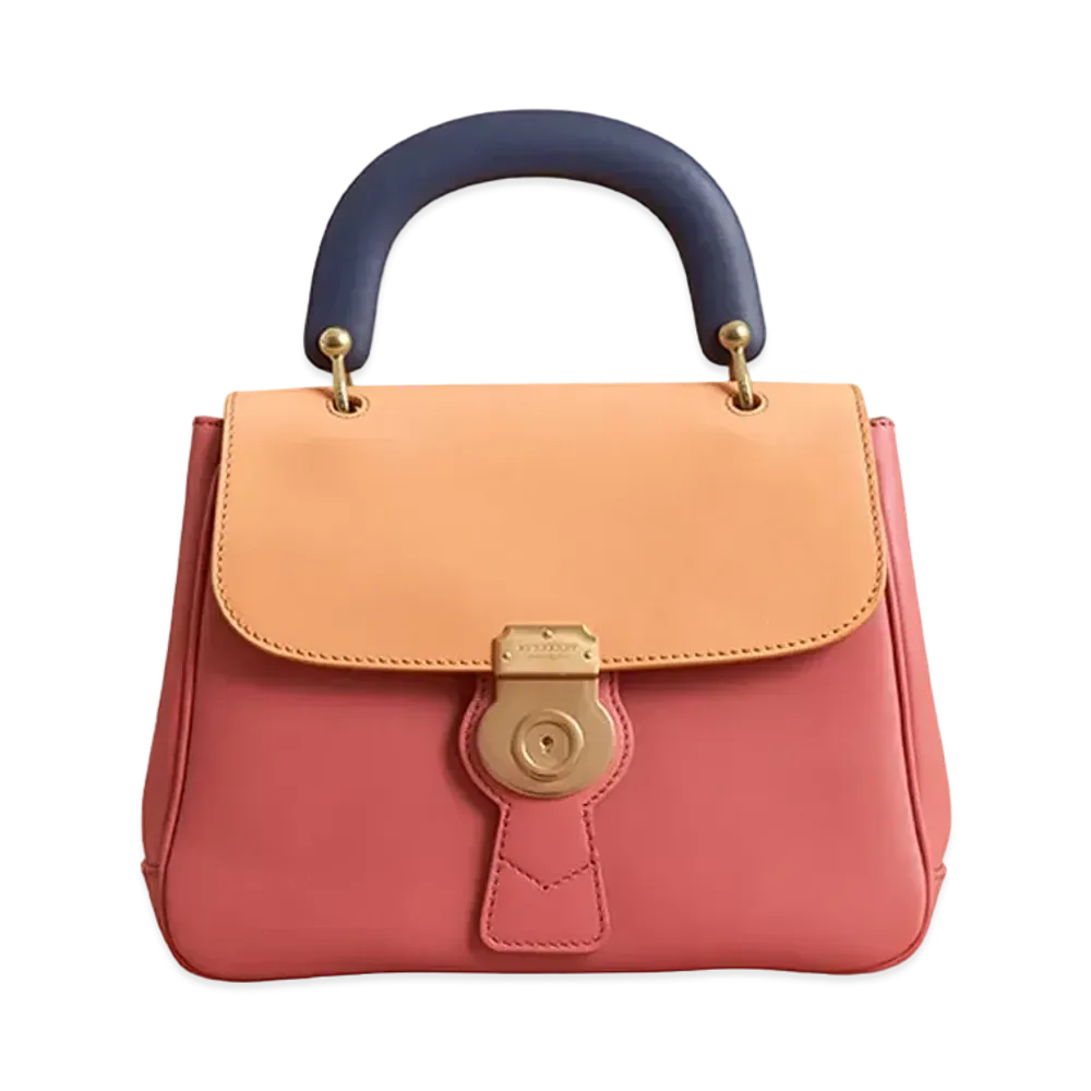 Burberry Dk88 Leather 2Way Bag "Pink/Orange"