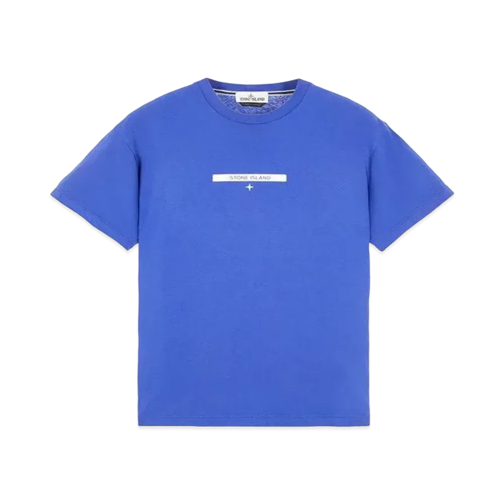 Stone Island 2NS84 COTTON JERSEY, 'MICRO GRAPHICS ONE' PRINT_SLIM FIT "Periwinkle"