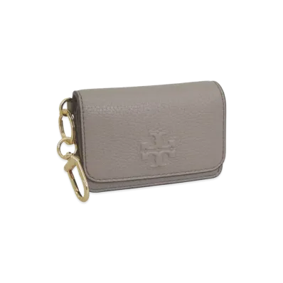 TORY BURCH Women's Thea Flap Card Case "Gray"