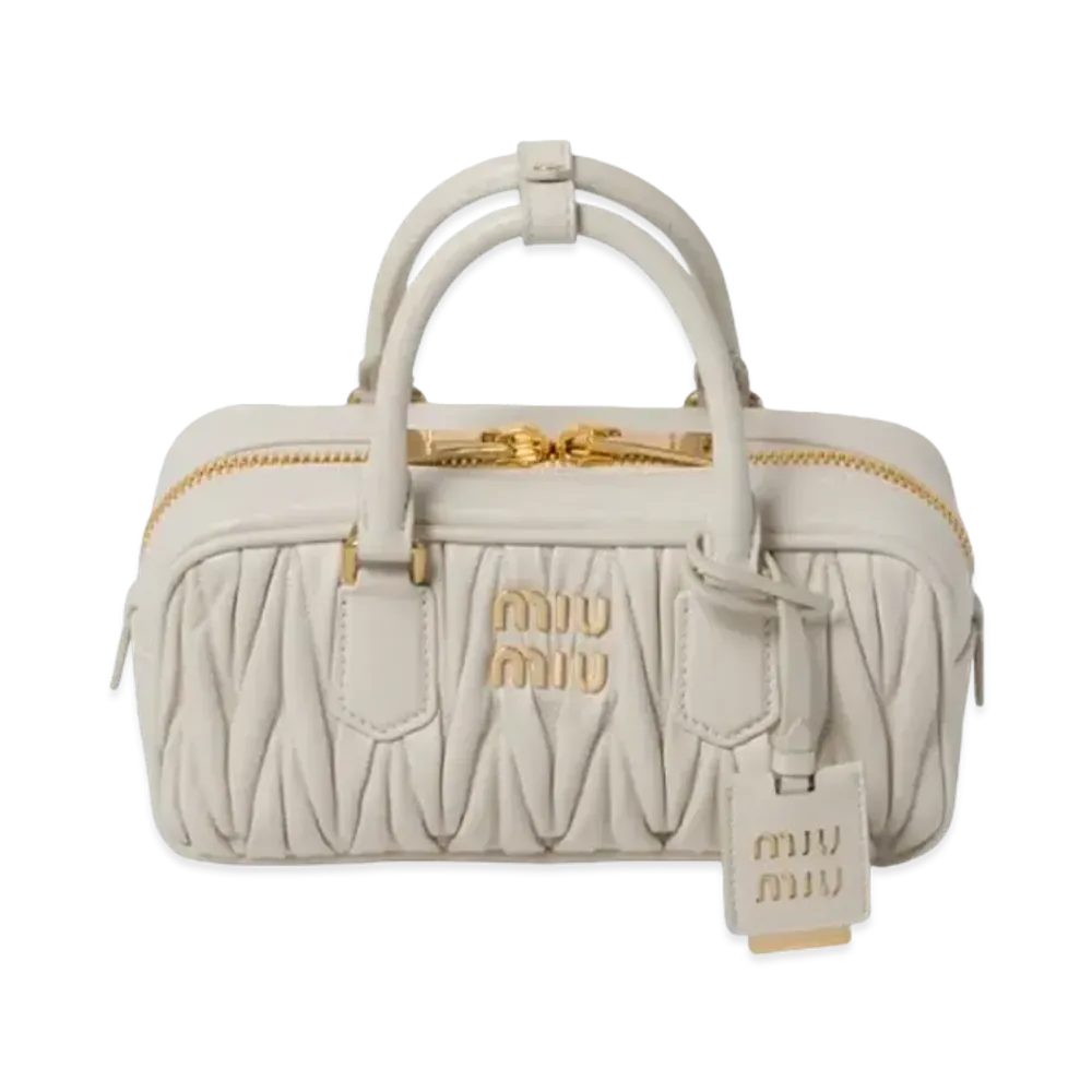 MIUMIU Arcadie Matelasse Nappa Leather Bag "White"