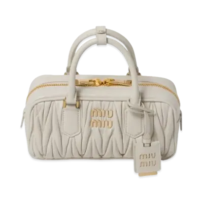 MIUMIU Arcadie Matelasse Nappa Leather Bag "White"