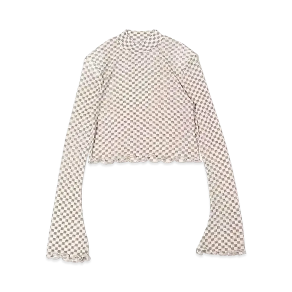 atmos pink Checkered Flag Mellow Organdy Top "Gray"