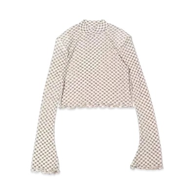 atmos pink Checkered Flag Mellow Organdy Top "Gray"