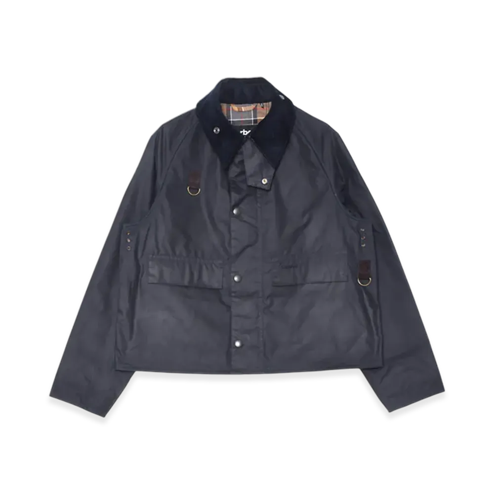 Barbour Spey Slim Waxed Jacket "Classic Navy"