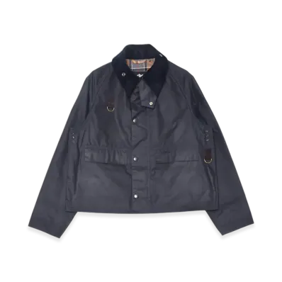 Barbour Spey Slim Waxed Jacket "Classic Navy"
