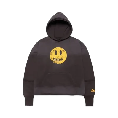 drew house mascot deconstructed hoodie "Faded Black"