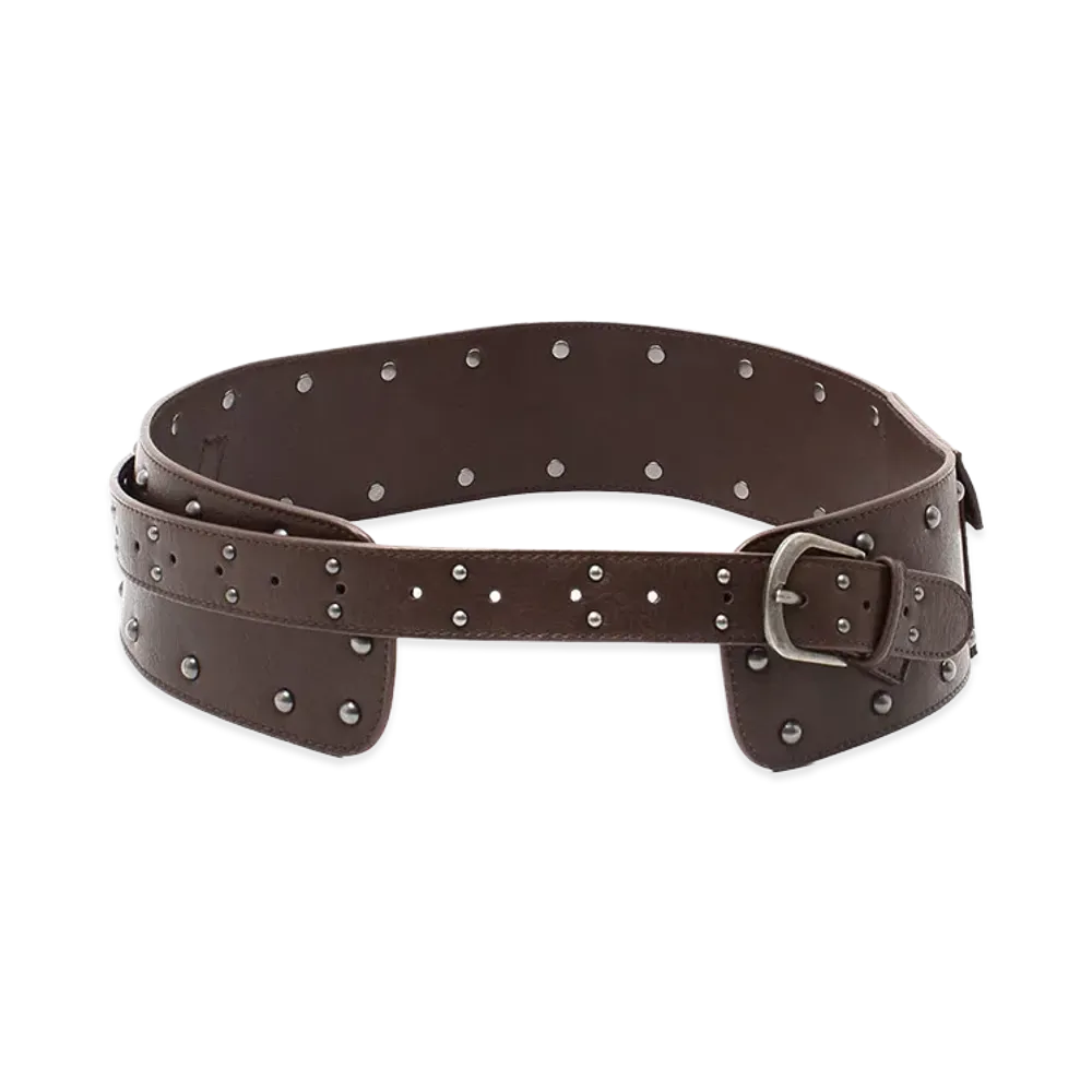 X-Girl Women's Studded Thick Belt "Brown"