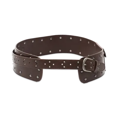 X-Girl Women's Studded Thick Belt "Brown"