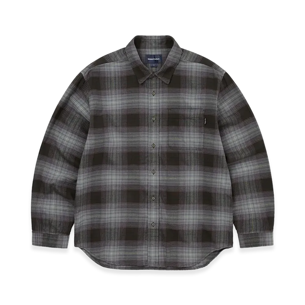 thisisneverthat Flannel Check Shirt "Off Black"