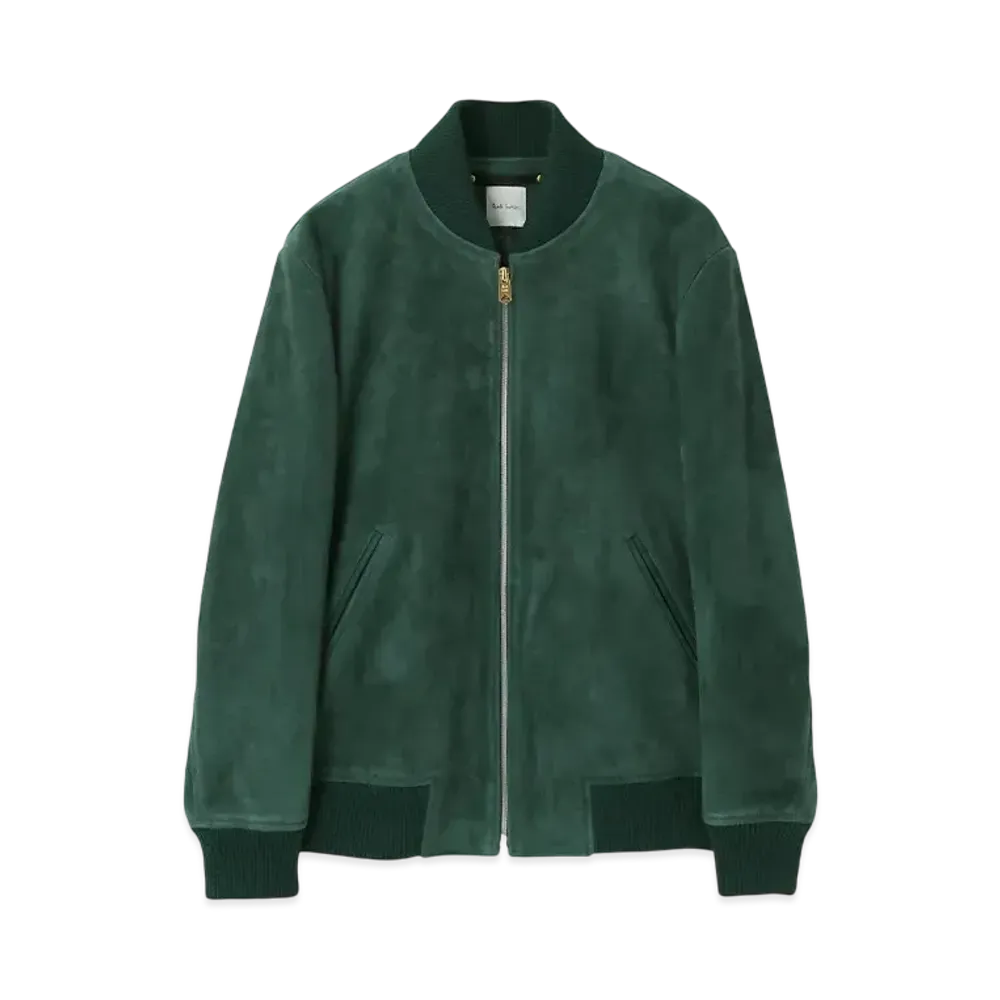 Paul Smith Goat Suede Bomber Jacket "Green"