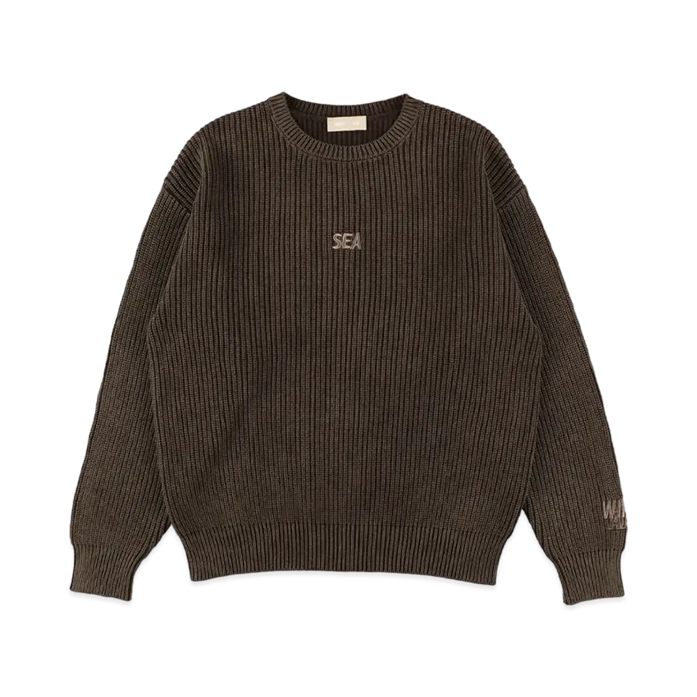 WIND AND SEA Spray Knit Sweater "Brown"