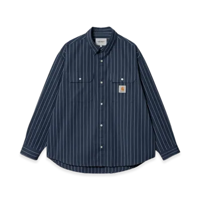 Carhartt WIP Orlean Stripe Shirt "Blue/White"