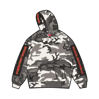 Supreme Woven Patches Hooded Sweatshirt "Snow Camo"