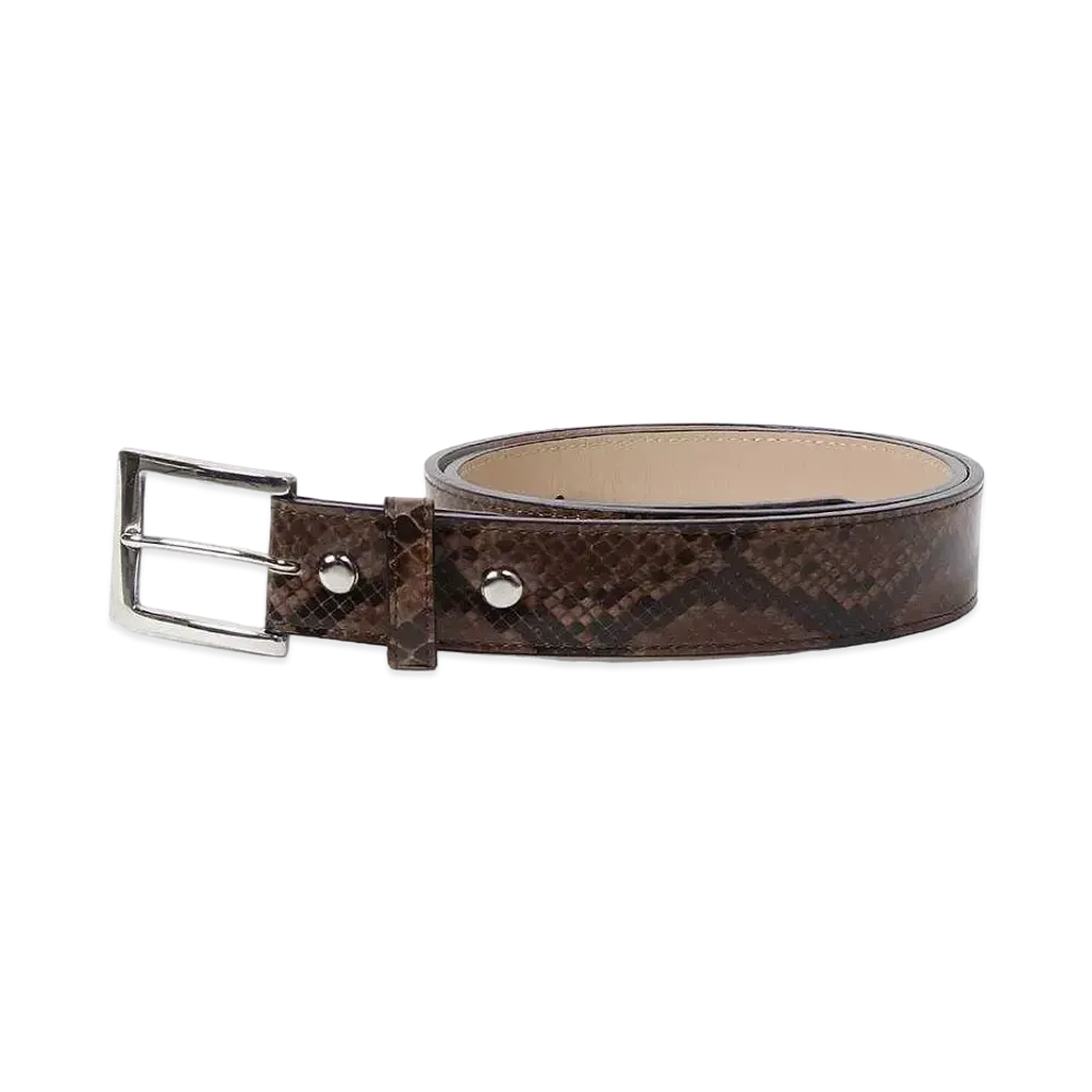 WACKO MARIA Python Leather Belt "Brown"