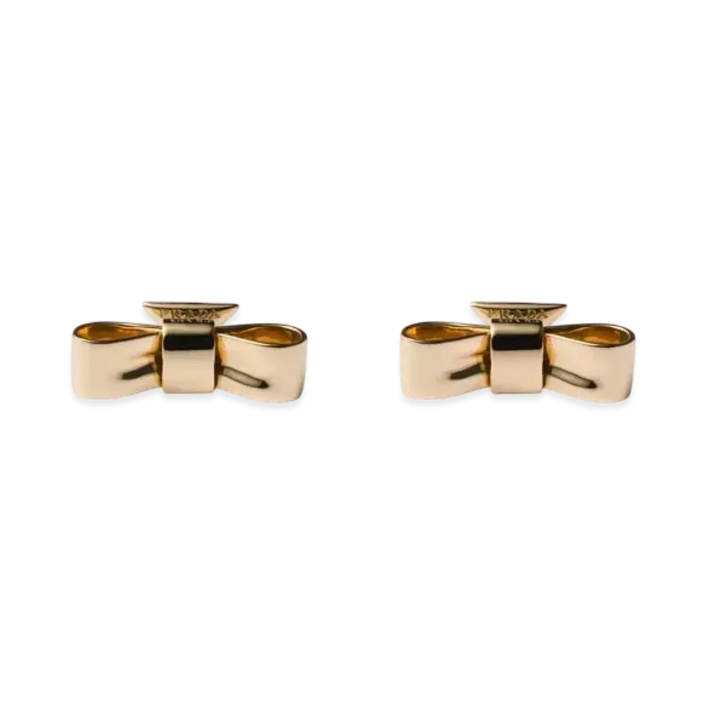 PRADA Eternal Gold Bow Earrings "Yellow Gold"