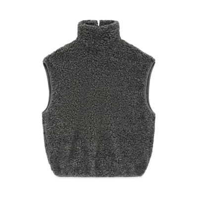 FEAR OF GOD ESSENTIALS Polar Fleece High Neck Muscle Tee "Vintage Black"