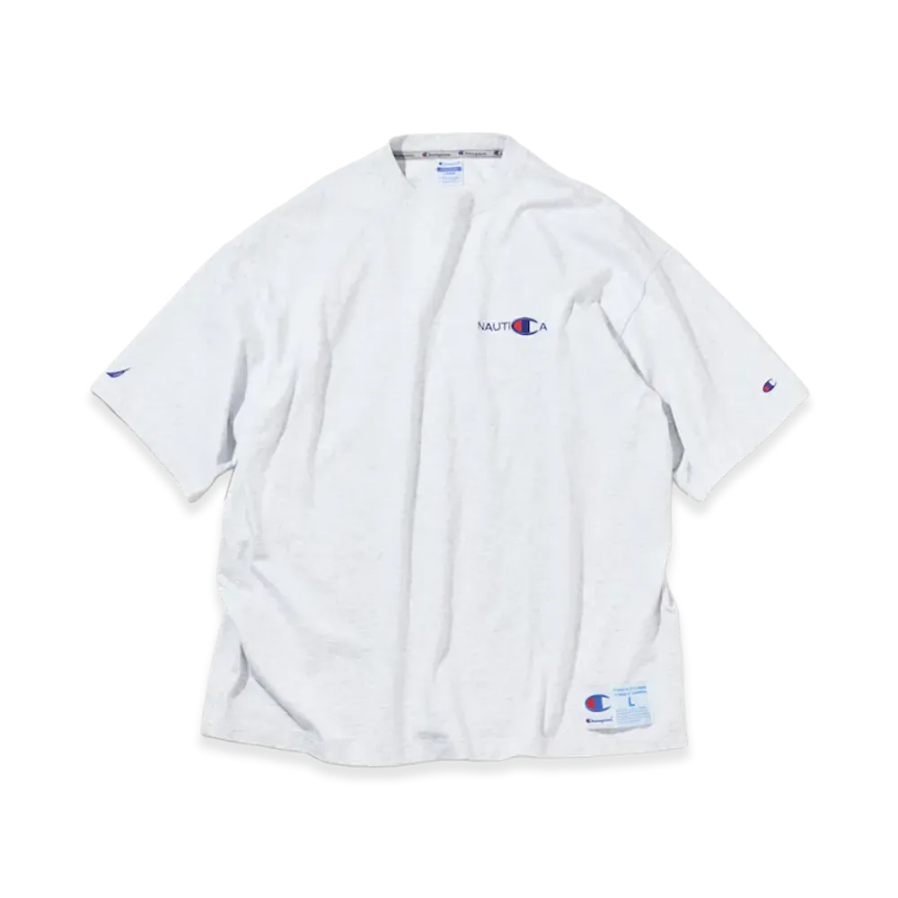 Champion x NAUTICA Embroidered Heavyweight T-Shirt "Gray"