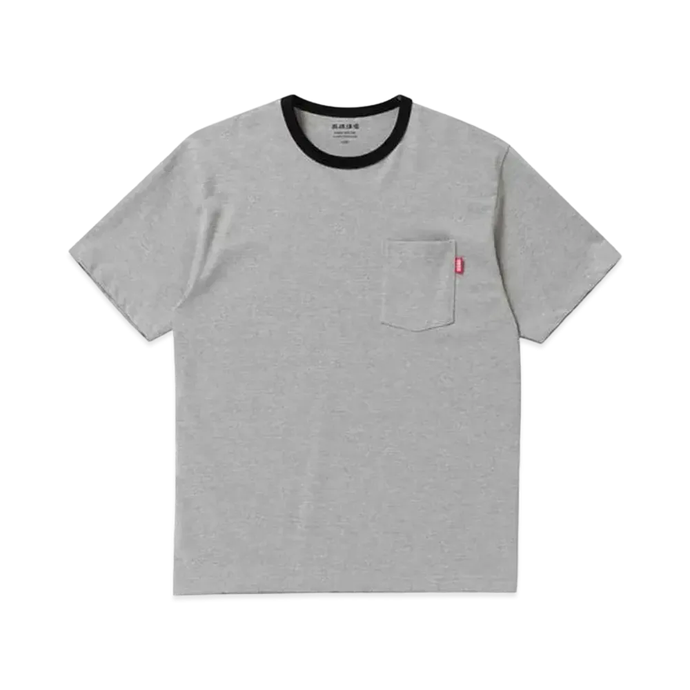 BlackEyePatch HANDLE WITH CARE POCKET TEE "H.Gray"