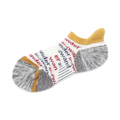 and wander Wool Short Socks "Off White"