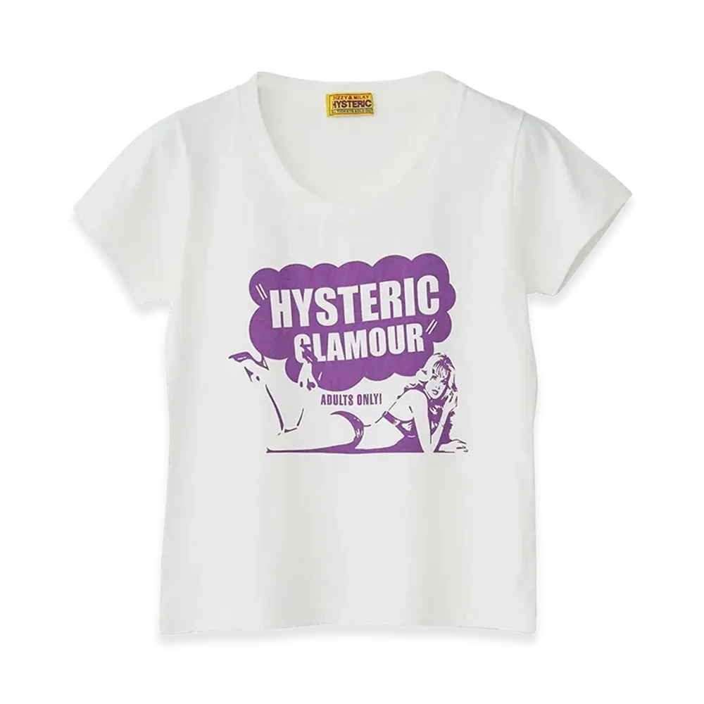 HYSTERIC GLAMOUR Women's Hysteric Glamour Hysteric Club Crop T-Shirt "White"