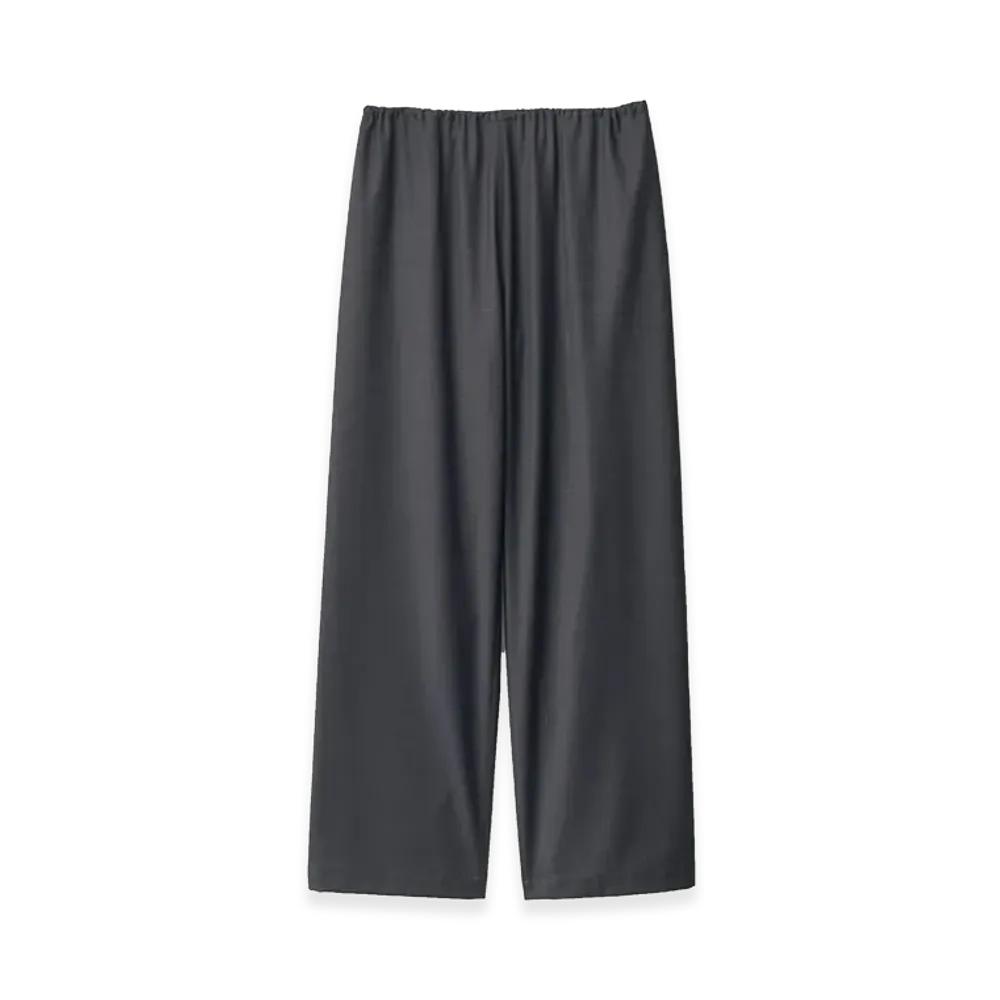ssstein Wool Silk Drawstring Easy Pants "Charcoal"