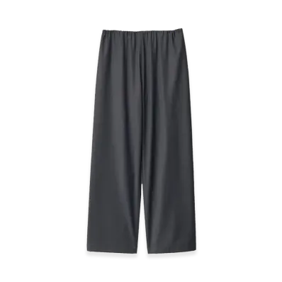 ssstein Wool Silk Drawstring Easy Pants "Charcoal"