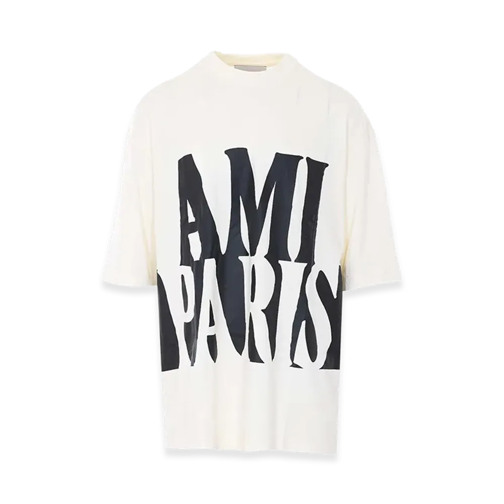 AMI PARIS Print Oversize T-Shirt "White"