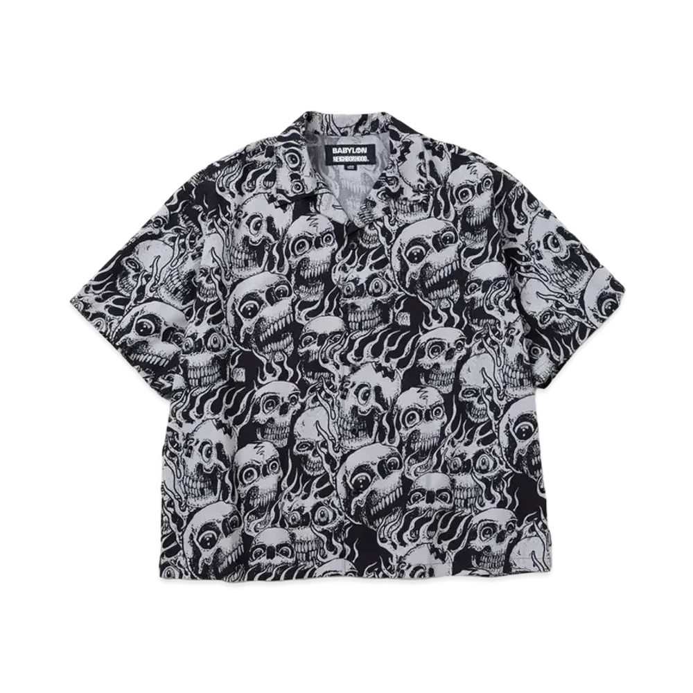 NEIGHBORHOOD x BABYLON . Hawaiian Shirt SS "Gray"