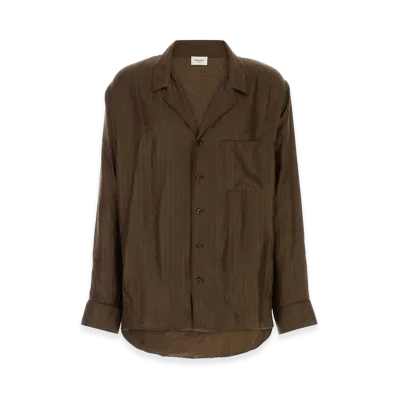 Saint Laurent Silk Shirt "Brown"