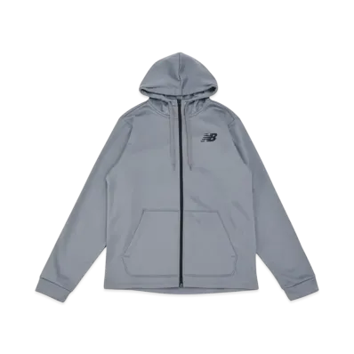 New Balance Tenacity Fleece Full Zip Hoodie Jacket "Gunmetal"