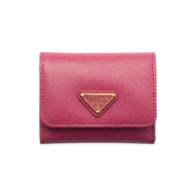 PRADA Small Saffiano Leather Wallet "Pink"